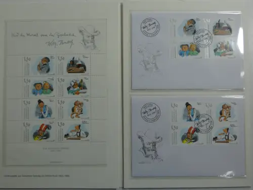 Liechtenstein 1490-1497 als KB postfrisch und Folder mit FDC +MK #DBR00