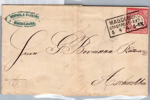 Deutsches Reich 19 auf Brief als Einzelfrankatur Großer Brustschild #DBP61