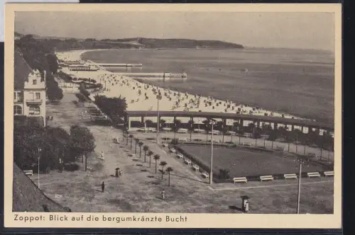 Ak Danzig Zoppot Bucht Seehotel Sonderstempel 19.9.1939 #DBQ17