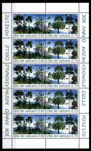 Vatikan 1710-1711 postfrisch als ZD-Bogen, Cept #NE371