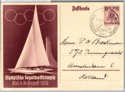 Deutsches Reich P 262 als Ganzsache Sommer Olympiade #DES88