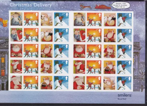 Großbritannien 2258 II-2259 II postfrisch Smilers Bogen "Christmas" 2004 #DEN76