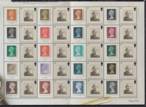 Großbritannien 2527 II postfrisch Smilers Bogen "40Th Anniversary" 2007 #DEN98