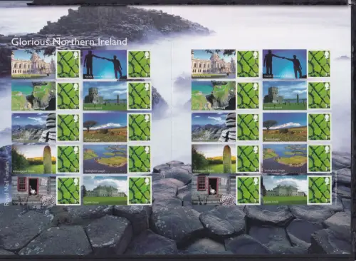 Nordirland 104 C/CS postfrisch Smilers Bogen "Glorious Northern Ireland" #DEO10