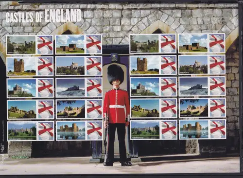 England 27 postfrisch Smilers Bogen "Castles of England" #DEO17