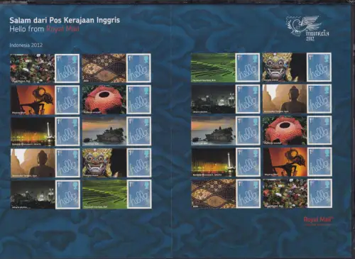 Großbritannien 2341 II postfrisch Smilers Bogen "Indonesia" 2012 #DEN67