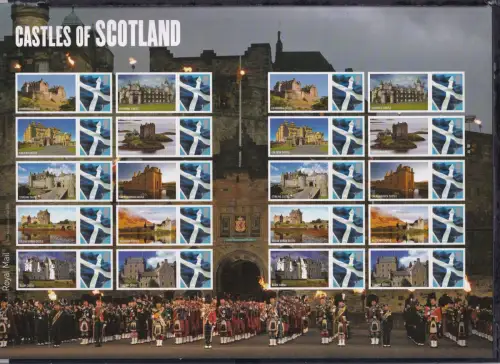 Schottland 108 ZF postfrisch Smilers Bogen "Castles of Scotland" #DEO14