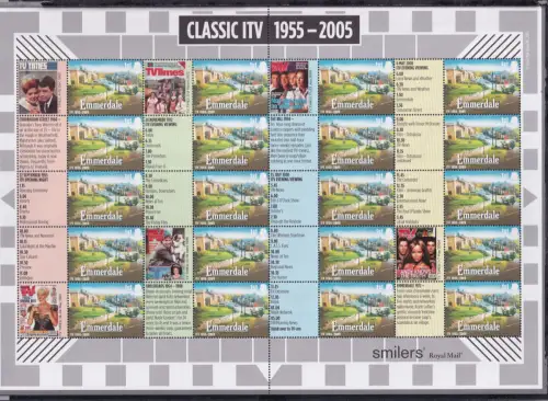 Großbritannien 2333 postfrisch Smilers Bogen "Classic ITV" 2005 #DEN88