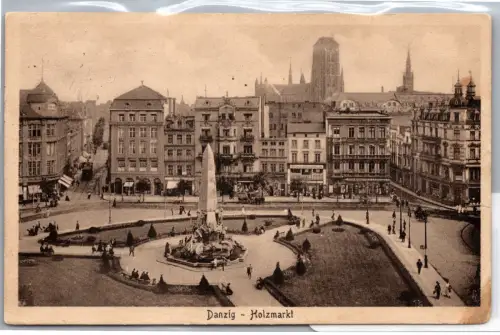 Ak Danzig Holzmarkt gelaufen 5.3.1930 #DET53