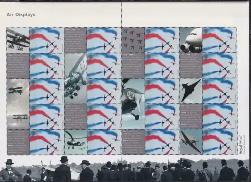 Großbritannien 2658 II postfrisch Smilers Bogen "Air Displays" 2008 #DEO00
