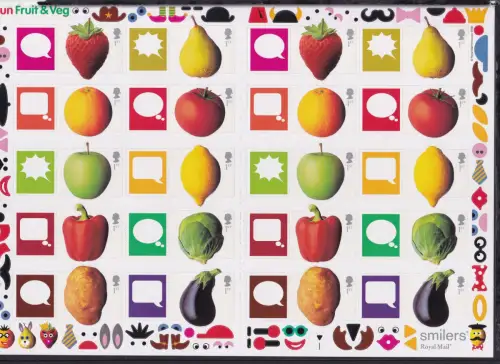 Großbritannien 2092-2101 II postfrisch Smilers Bogen "Fun Fruit&Veg" 2005 #DEN92