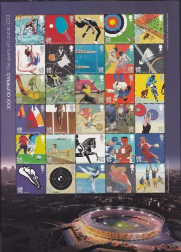 Großbritannien 3114-3123 postfrisch Smilers Bogen "XXX Olympiad" 2011 #DEO05