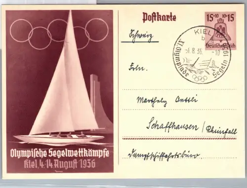 Deutsches Reich P 262 als Ganzsache Sommer Olympiade #DES87
