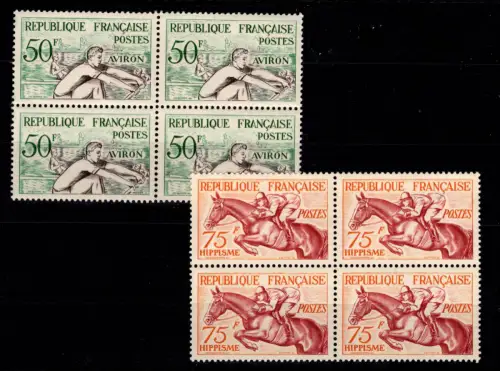 Frankreich 982, 983 postfrisch im 4er Block #DET09