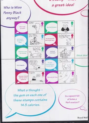 Großbritannien 1605-1614 C postfrisch Smilers Bogen "A Stamp" 2003 #DEN81