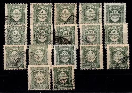 Portugal Portomarken 28-44 gestempelt #OT462