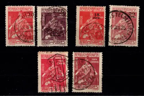 Portugal Zwangszuschlagsmarken 7-12 gestempelt #OT471