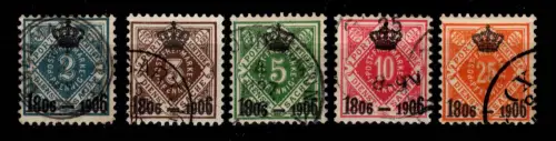 Württemberg 107-111 gestempelt alle geprüft Infla Berlin #DEK61