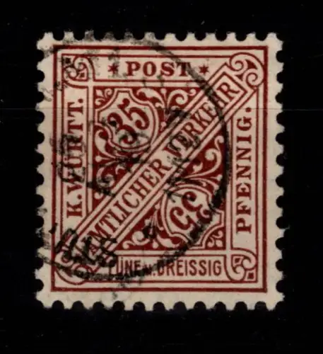 Württemberg 256 gestempelt geprüft Infla Berlin #DEK94