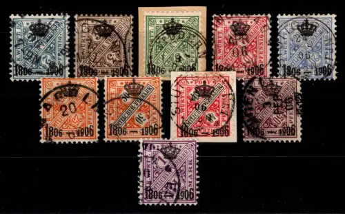 Württemberg 217-226 gestempelt alle geprüft Infla Berlin #DEK90