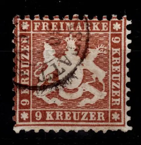Württemberg 28 a gestempelt tief geprüft Irtenkauf BPP #DEM22