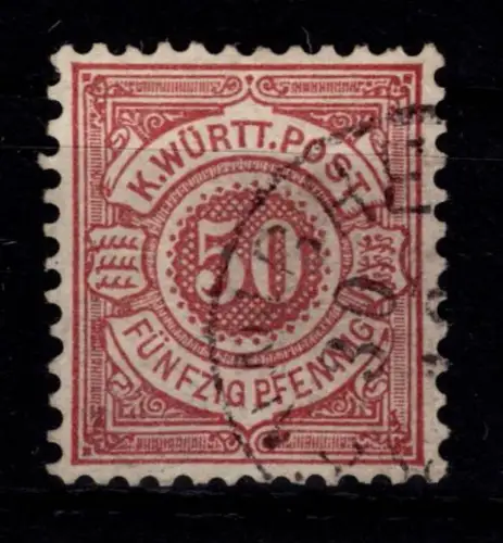 Württemberg 58 gestempelt tiefst geprüft Klinkhammer BPP #DEM77
