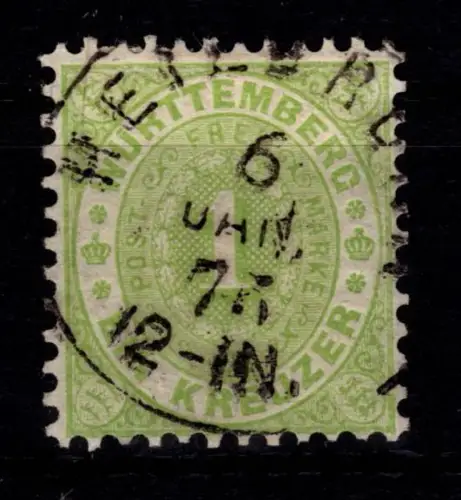 Württemberg 43 gestempelt leichte Mängel, Zahnfehler #DEM62