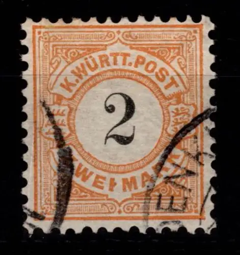 Württemberg 53 b gestempelt tief geprüft Winkler BPP #DEM51