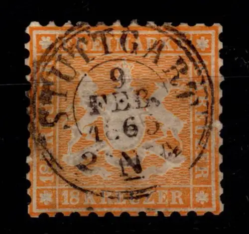 Württemberg 29 gestempelt Mängel #DEM30