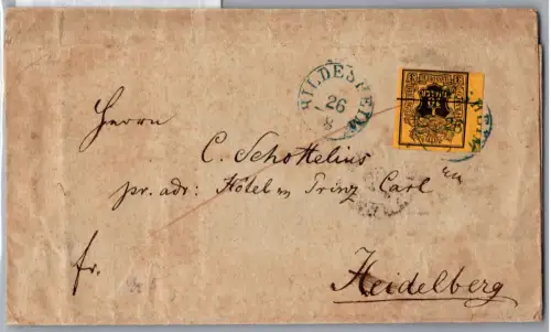 Hannover 5 auf Brief als Einzelfrankatur vom Seitenrand #DEM87