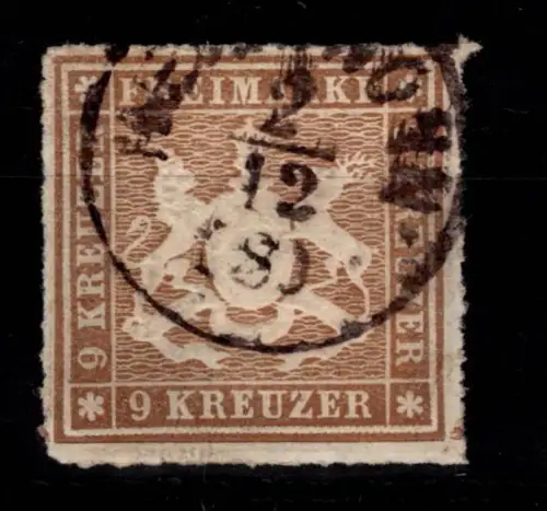 Württemberg 33 b gestempelt tiefst signiert Lange #DEM47