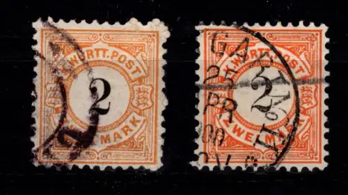 Württemberg 53 a/b gestempelt #DEM72