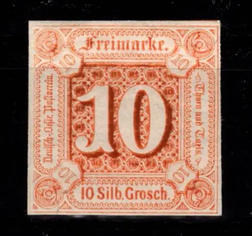 Thurn & Taxis 19 mit Falz signiert Friedmann #DEN27