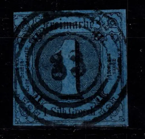 Thurn & Taxis 4 gestempelt links leicht berührt, sonst breitrandig #DEN10