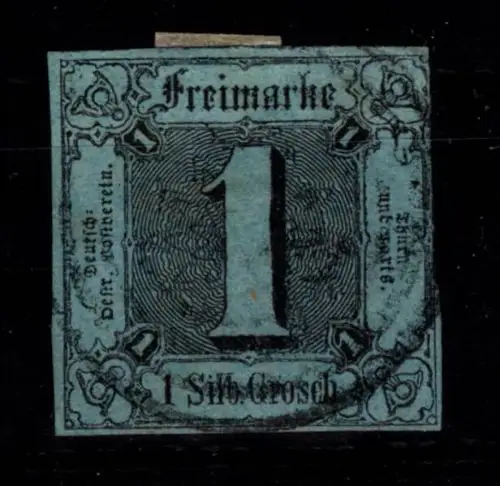 Thurn & Taxis 11 gestempelt typischer Taxisschnitt #DEN21