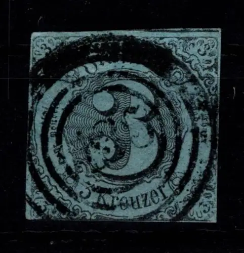 Thurn & Taxis 8 gestempelt typischer Taxisschnitt #DEN16