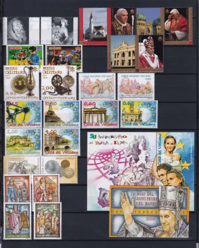 Vatikan 1571-1600 postfrisch Jahrgang 2007 inkl. Markenheft #DEO33