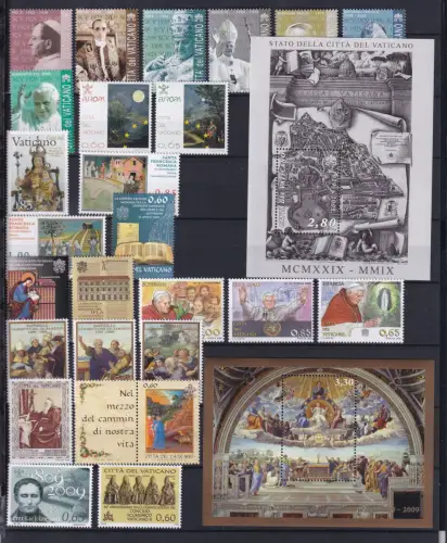 Vatikan 1629-1660 postfrisch Jahrgang 2009 inkl. Markenheft #DEO35