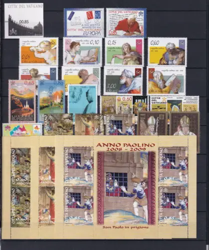 Vatikan 1601-1628 postfrisch Jahrgang 2008 inkl. Markenheft #DEO34