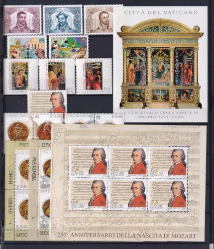 Vatikan 1543-1570 postfrisch Jahrgang 2006 inkl. Markenheft #DEO32