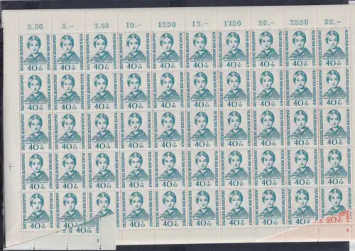 BRD 222-225 im Bogen postfrisch ungefaltet #DBR31