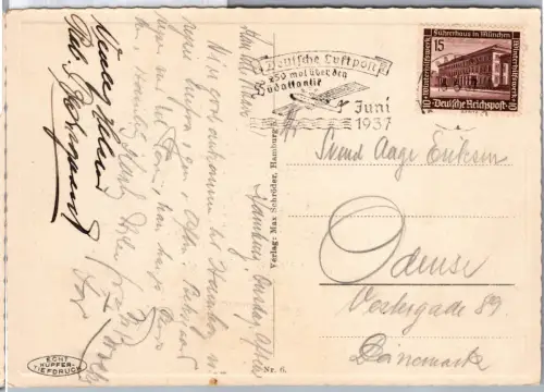 Deutsches Reich 640 auf Postkarte als Einzelfrankatur portogerecht #DFU17