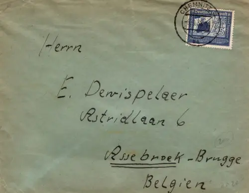 Deutsches Reich 669 auf Brief als Einzelfrankatur Ausland #DFU18