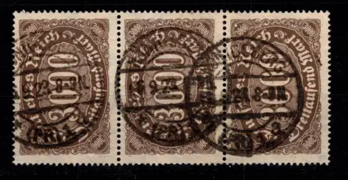 Deutsches Reich 254 b senkr. 3er Streifen gestempelt geprüft Infla Berlin #DFX03