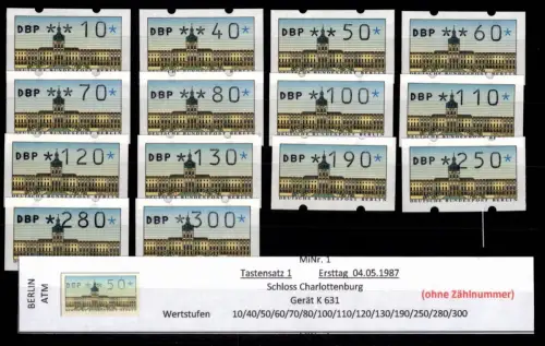 Berlin Automatenmarken 1 TS 1 postfrisch ohne Nummer #DGG24