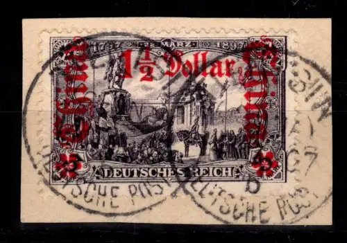 Deutsche APA China 36 B gestempelt auf Briefstück mit Vollstempel #DFK49