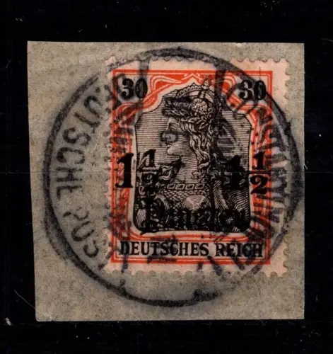 Deutsche APA Türkei 40 gestempelt auf Briefstück mit Vollstempel #DFM37