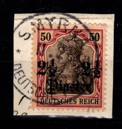 Deutsche APA Türkei 42 gestempelt mit Vollstempel auf Briefstück #DFN07