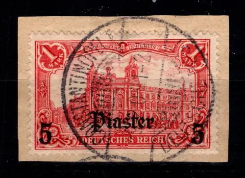 Deutsche APA Türkei 32 gestempelt auf Briefstück mit Vollstempel #DFN02