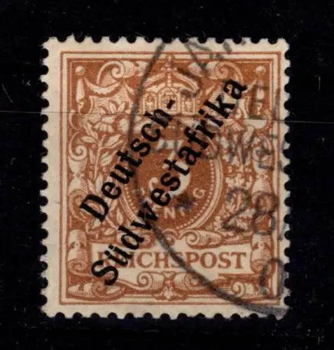 Deutsche Kolonien Südwestafrika 5 b gestempelt geprüft Zenker BPP #DFO93